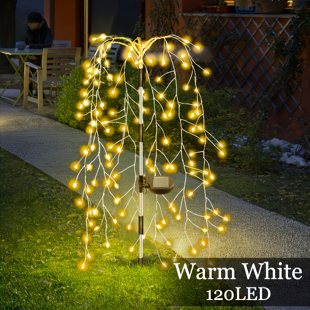 Solar Firecracker Cluster String Lights with 120 LEDs in Warm Color or Multicolor Checkout Options — image 3