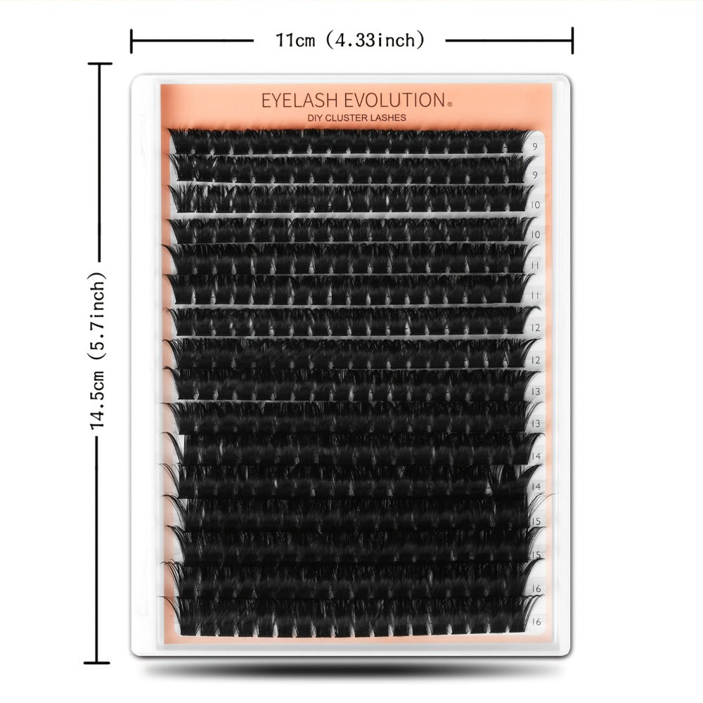 D-Curl Lash Extensions Tray with 272 Pre-Grouped 100D Thick Clusters in Mixed 8-16mm Lengths — image 4