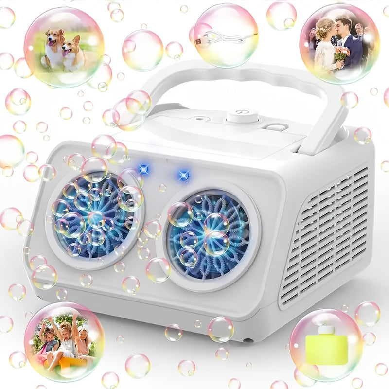 Electric Bubble Maker with 10X Bubble Solution, Dual Fan 20000+ Bubbles Per Minute Machine for Kids — image 12