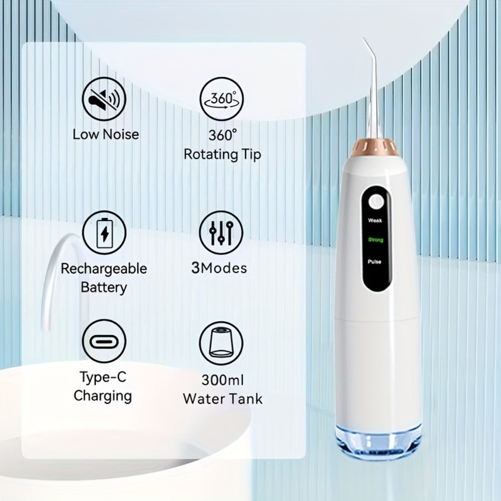 Electric Toothbrush Water Flosser Combo Set – 3 Modes USB Rechargeable Oral Care Kit with 4 Brush Heads & 4 Nozzles — image 8