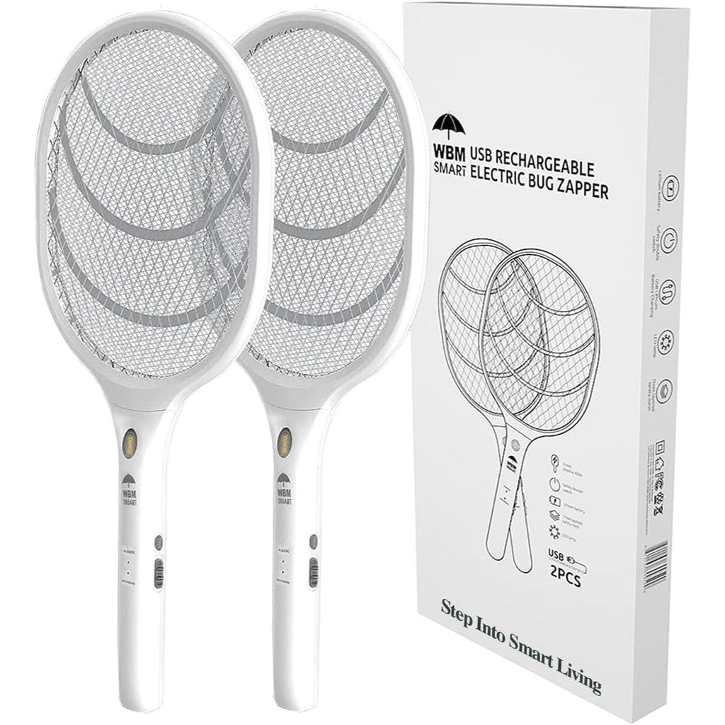 Electric Fly Swatter Racket Rechargeable 2-Pack, 3000V Bug Zapper with LED Light, USB Charging — image 8