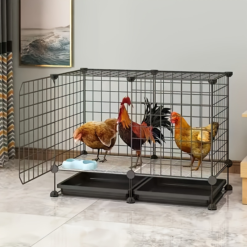 Small Animal Playpen & Pet Cage with Removable Tray, Indoor Outdoor Enclosure for Rabbits, Chickens — image 4