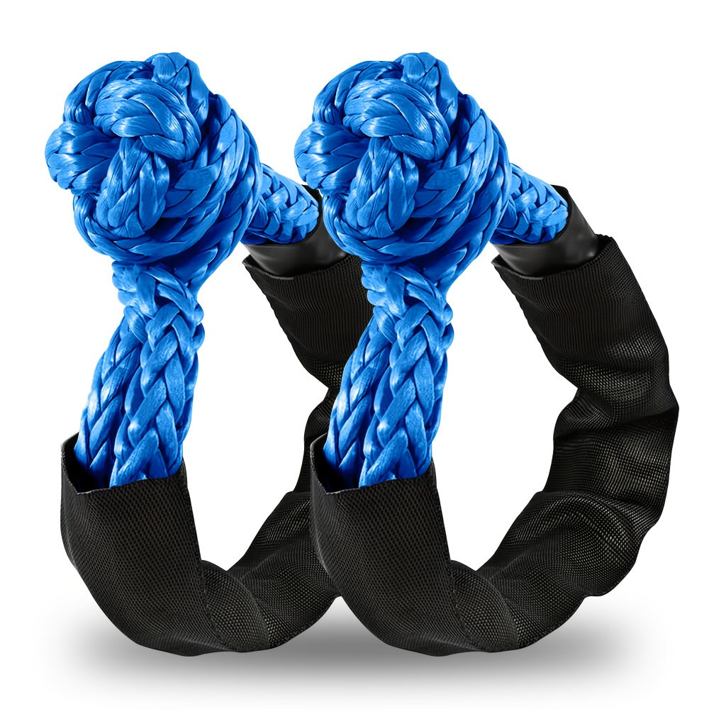 Soft Shackle 41, 000 lb Breaking Strength Synthetic UHMWPE Recovery Rope with Protective Sleeve – Heavy Duty Tow Shackle for 