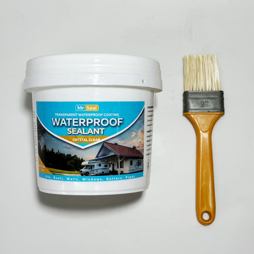 Clear Waterproof Sealant 1000g – Transparent Adhesive for Roof, RV, Wall, Pipe & Tile Leak Repair, Indoor & Outdoor, Includes