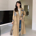 Women Plaid Stitching Popular Coat Jacket
