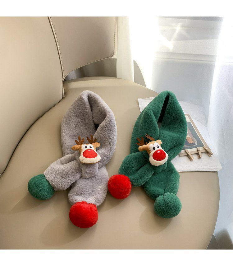 Children's Scarf Warm Plush Thick Windproof