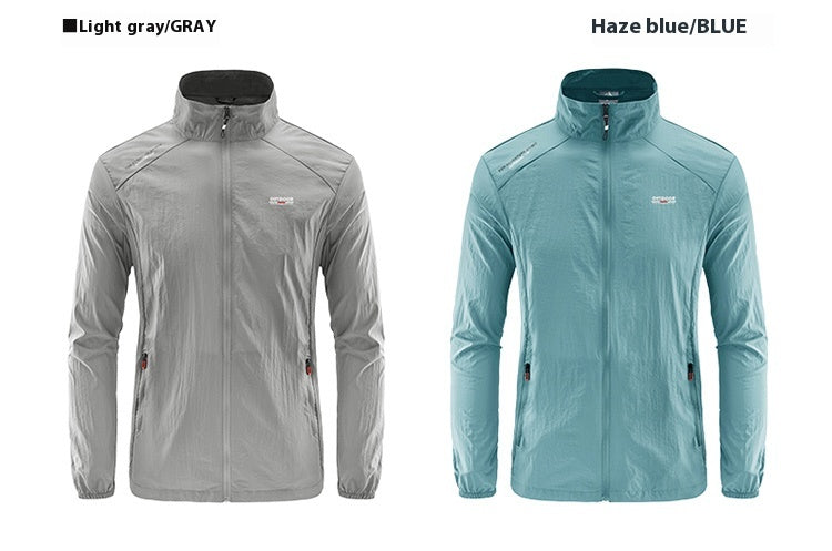 Ultra-thin Breathable Stand Collar UV-proof Jacket Fishing Suits Men