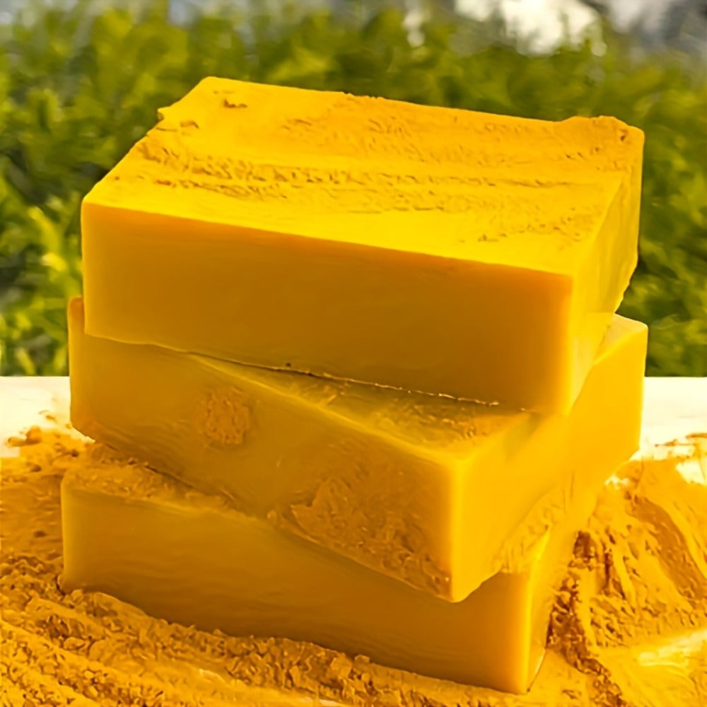 Kojic Acid Soap Bar 24-Pack Handmade – Lemon Turmeric Cold Process Bar Soap with Ginger Extract & Exfoliating Granules — imag