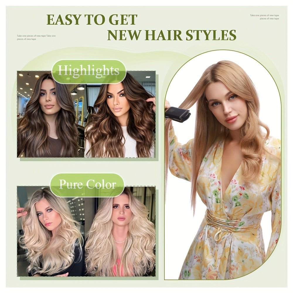 Hair Extensions Straight Brazilian Remy Human Hair Tape-In Set with 10 Pieces, 12–24-Inch Lengths and 11 Colors — image 16