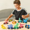 Magnetic Dinosaur Number Train Set for Kids Ages 3-5, 11PCS Wooden Magnetic Train Toy with Engine & Numbered Cars — image 1