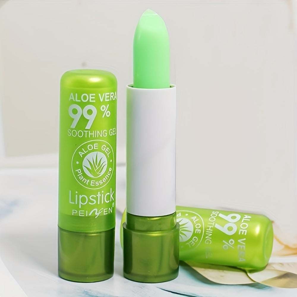 pH Color Changing Lipstick Aloe Squalane, Magic Green to Pink Formula, Glossy Lip Color, Personalized Shade Reactive Tint — i