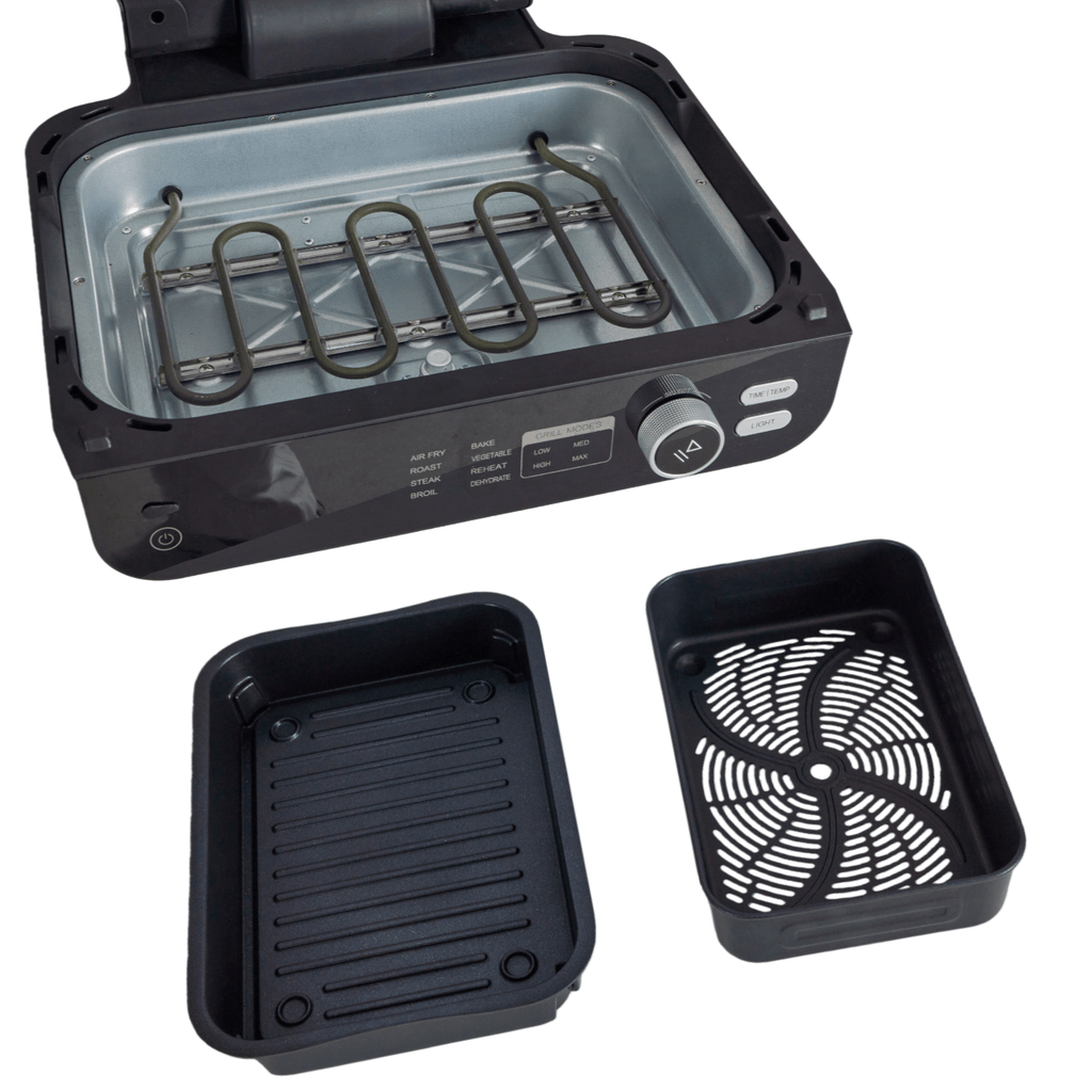 Air Fryer Grill Combo 8-in-1 Electric Indoor BBQ, Large Non-Stick Surface, Fry Basket Included, Grill — image 4