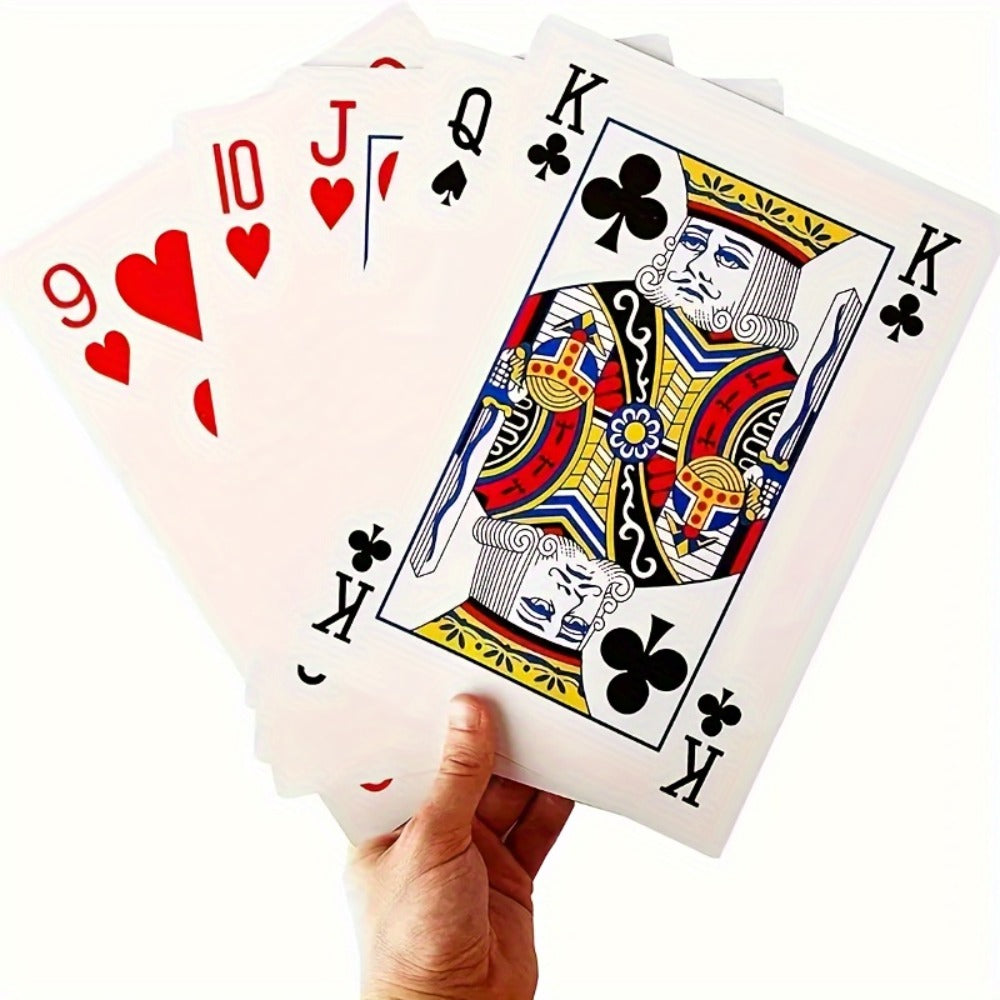 Giant Playing Cards 4x 6x Jumbo Size Poker Cards – Extra Large Card Game Set for Outdoor Party Backyard Fun Family Game Night