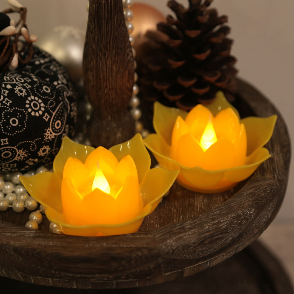 Electronic Plastic Big Lotus With Battery Lamp