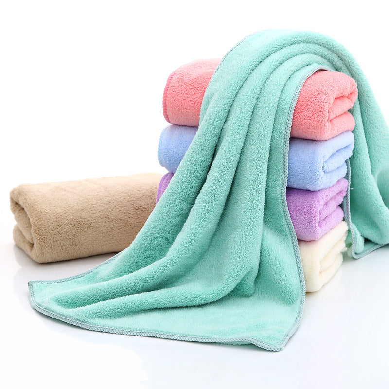 Soft Coral Fleece Microfiber Hand Towel