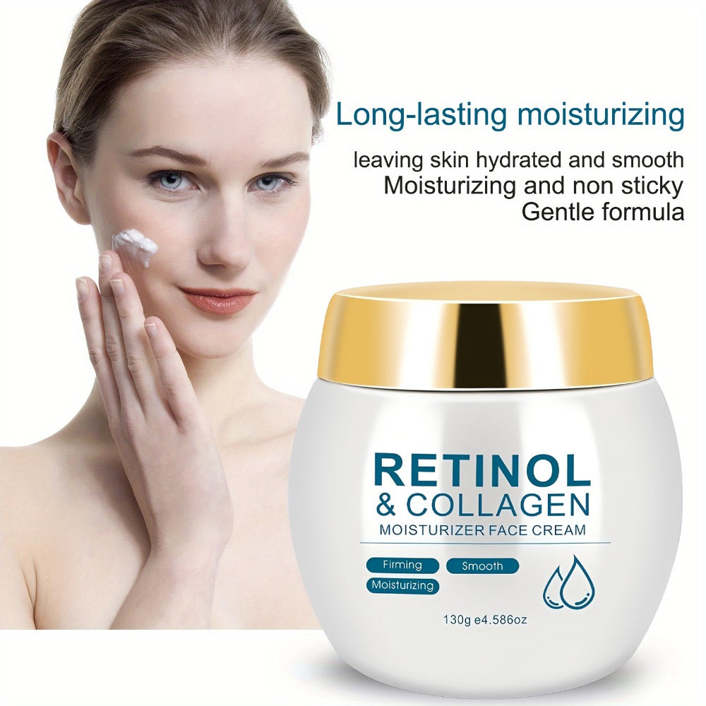 Face Cream Retinol and Collagen 130g Jar or Retinol Essence Option for Day and Night Skin Care — image 3