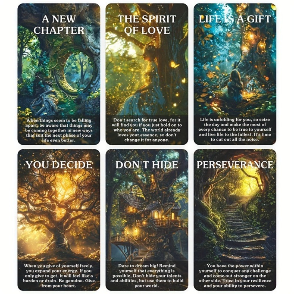 Magic Forest Oracle Cards Deck, Mystical Nature Divination Card Set for Beginners, Intuitive Guidance & Inspiration — image 1