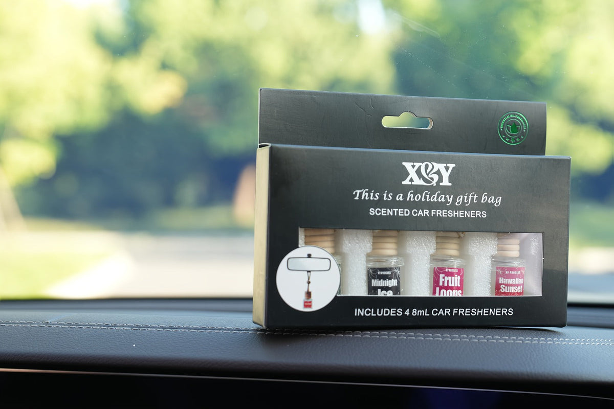 Car Air Freshener X&Y Four-Bottle Hanging Diffuser Gift Set with Eight available Style and Collection Options — image 22