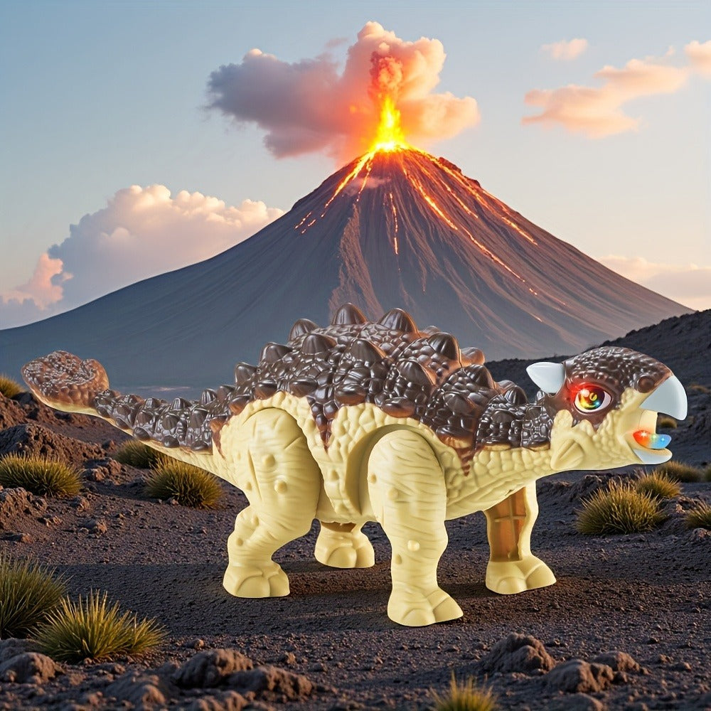 Walking Dinosaur Toy with Sound & Light, Realistic Triceratops & Dragon Dinosaur Figures for Kids — image 12