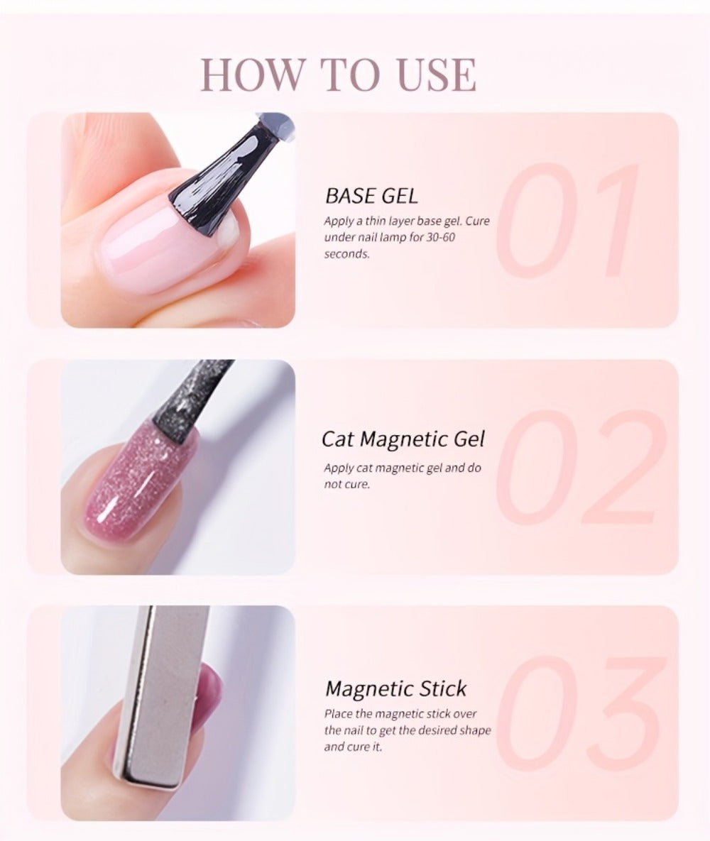 Gel Nail Polish BORN PRETTY MY269 Imperial Green 10ml Magnetic Cat Eye Shimmer in a White Bottle — image 14