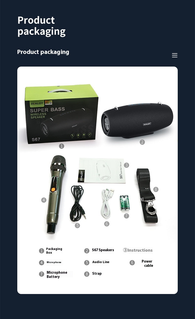 High-Power Square Dance Bluetooth Family Karaoke Speaker
