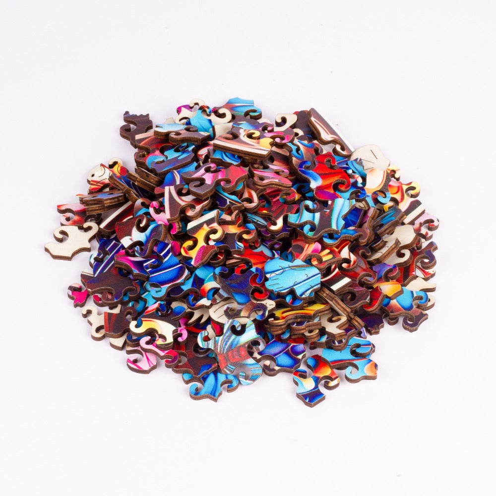 Colorful Horse Wooden Jigsaw Puzzle with Irregular Pieces and S, M and L Size Options from 4.92 to 11.02 Inches — image 13