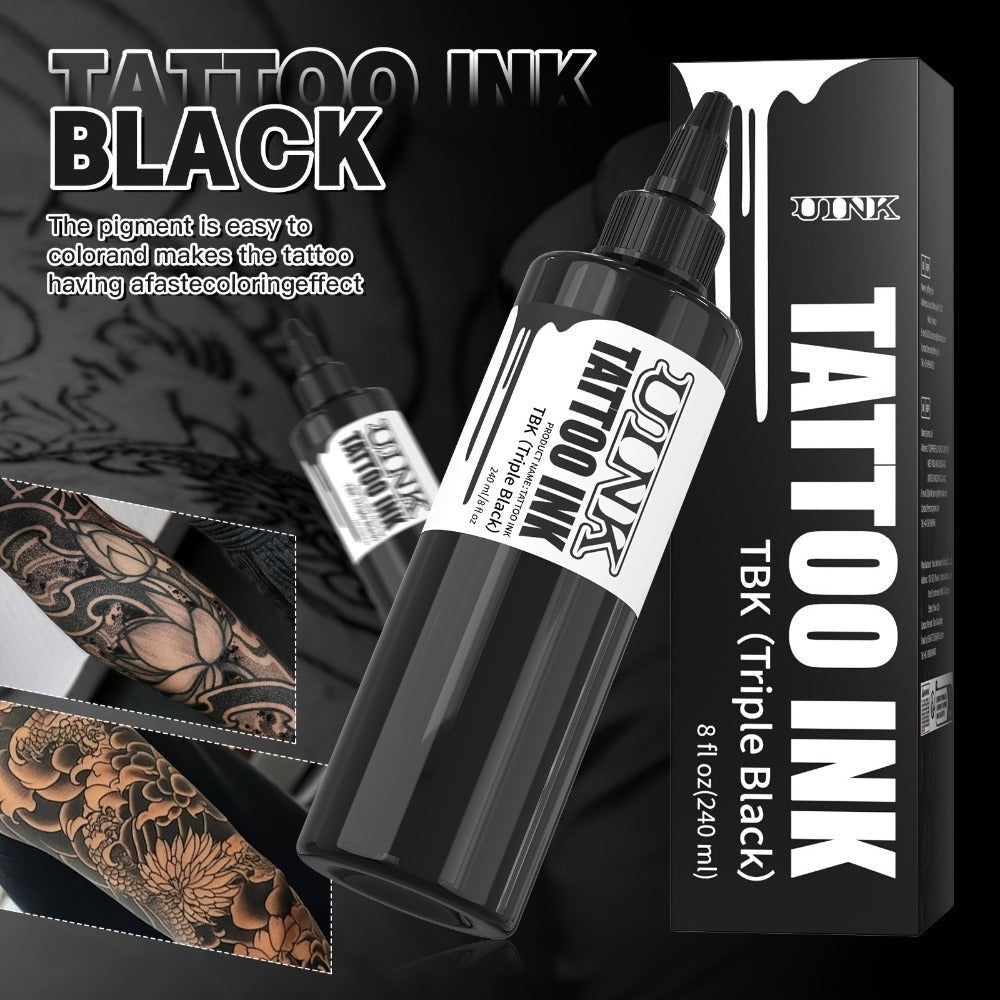 Tattoo Ink UINK 8.12oz 240ml Black, White or White Plus Triple Black Bottle Options with Item-Specific Color, Capacity and Bo