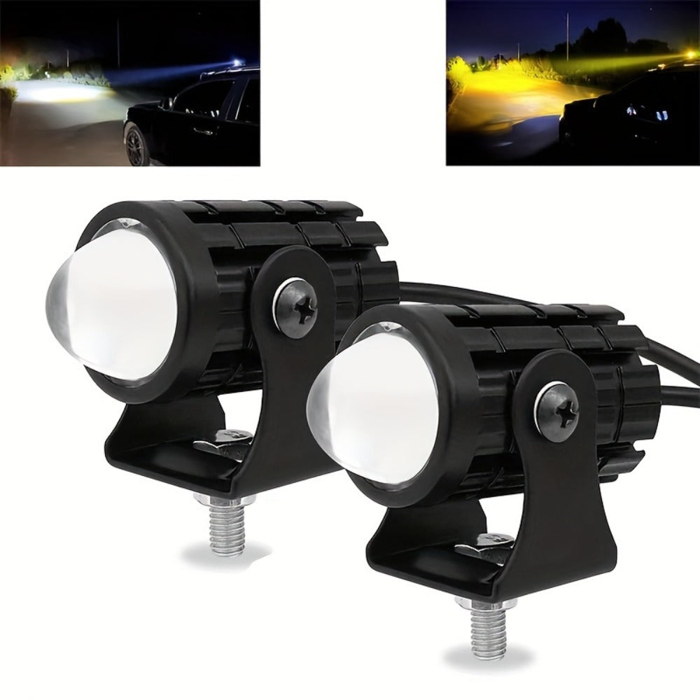 Dual-Color LED Vehicle Work Light Set, Two-Piece 8–80 V Pair with 6000 K White and 3000 K Yellow Output — image 2