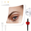 25X Magnifying Mirror with LED Light Suction Cup Mount, for Makeup, Travel and Everyday Vanity Use — image 1