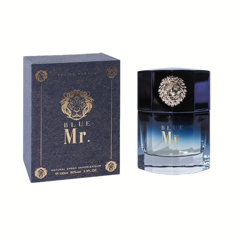 Men's Cologne Spray, Mr. Blue Lion Masculine EDT, Fresh Woody Scent for Sports Business Romance, Elegant Gift for Him — image