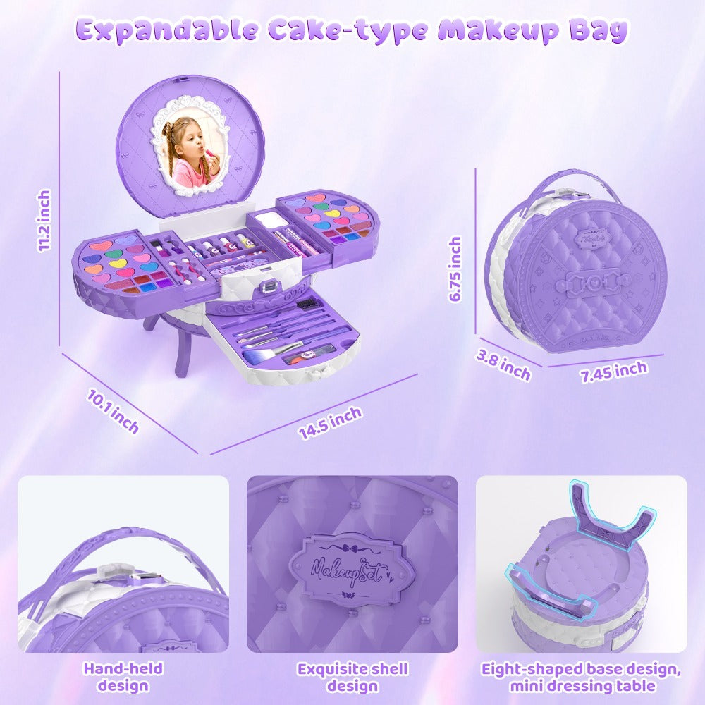 Girls Makeup Set with Dressing Table & Mirror - Princess Pretend Play Vanity Toy for Kids Ages 3-12 — image 11