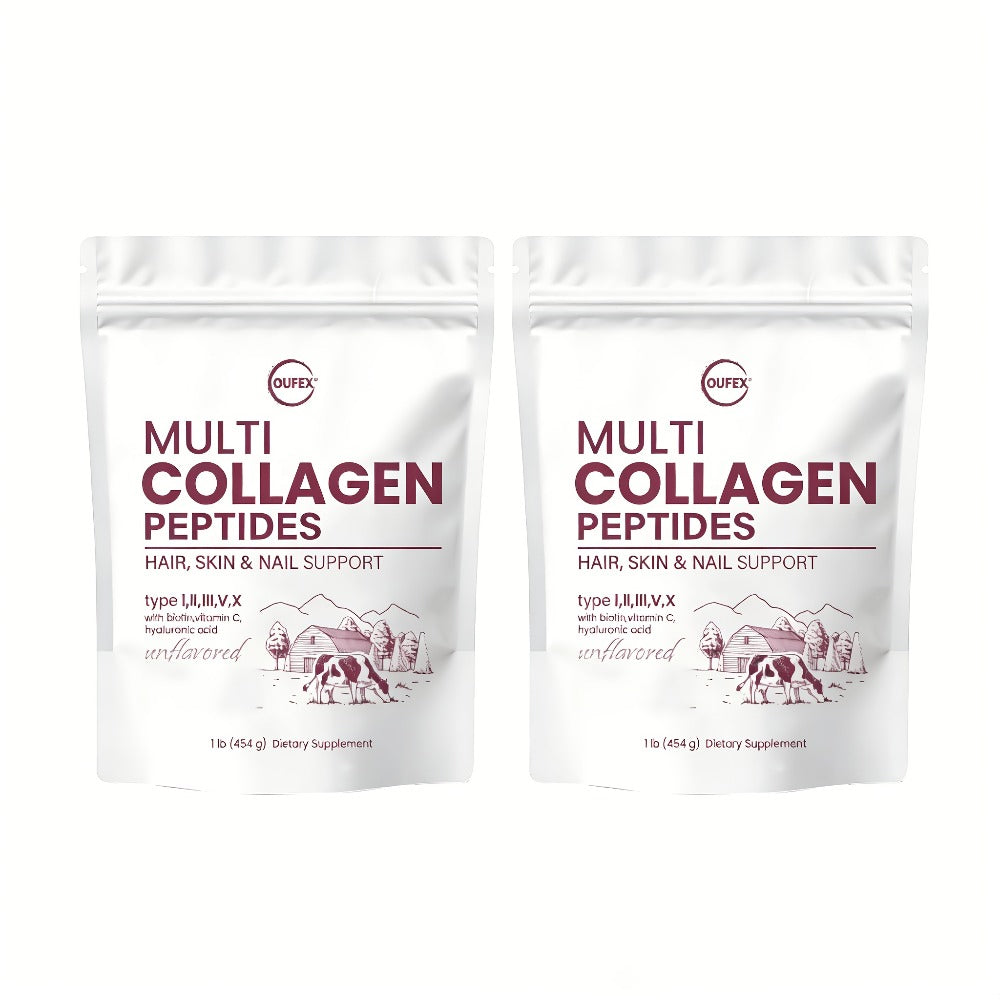 Dietary Supplement Multi-Collagen Powder with Types I, II, III, V and X, Biotin and Vitamin C, 2-Pack — image 3