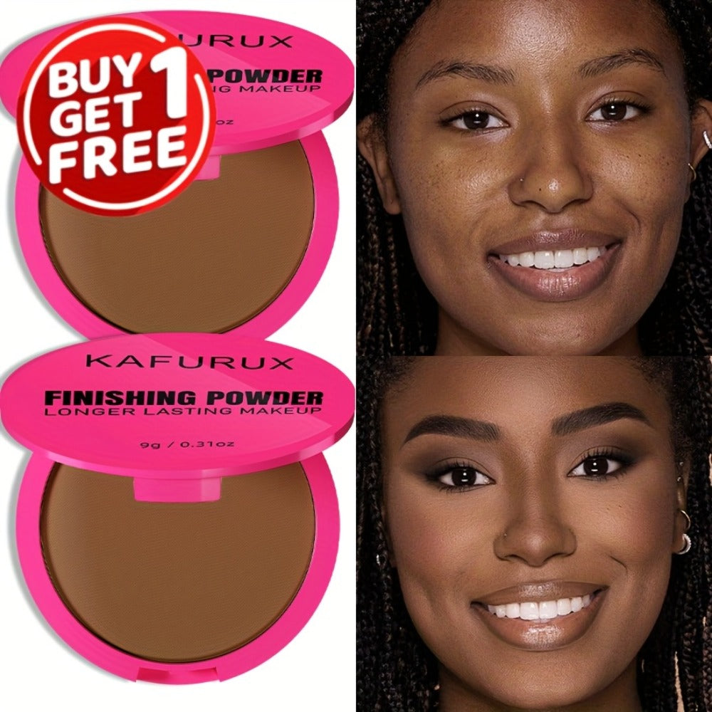 Pressed Powder Foundation 2 Pcs Set Waterproof Sweatproof Lightweight Buildable Coverage, for Makeup, Travel and Everyday Van
