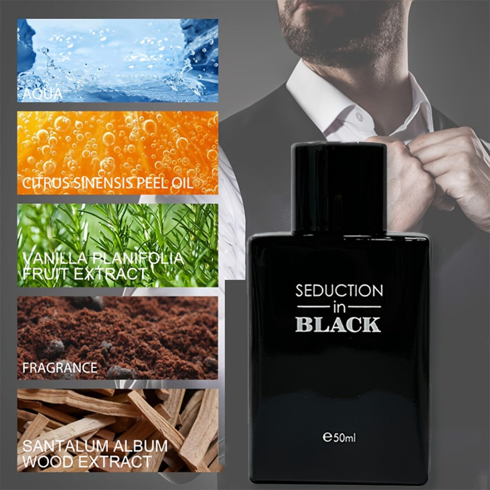 Woody Cologne for Men Long Lasting Eau de Toilette 50ml Propylene-Free Masculine EDT Spray Sensitive Skin Safe Daily Dates Gy
