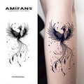 Semi Permanent Phoenix Tattoo Stickers for Adults 3 Pack, Realistic Navy Blue Juice Tattoo Lasts 1-2 Weeks — image 6