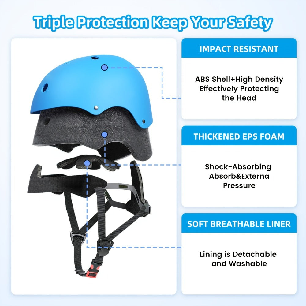 Kids Bike Helmet Adjustable XXS Toddler, ABS+EPS Unisex Sports Helmet with Removable Liner, 11 Vents — image 1