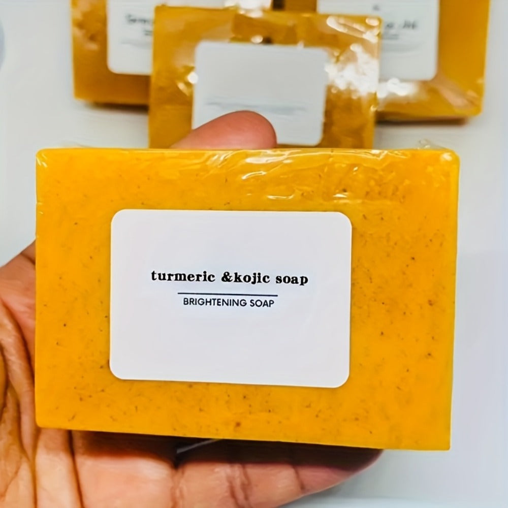 Kojic Acid Soap Set with Turmeric & Lemon, Handmade Cold-Processed Brightening Bars for Face & Body, Deep — image 20