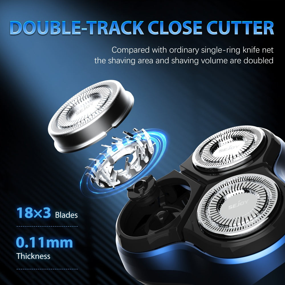 Cordless Electric Razor for Men Rechargeable Fast Charging Washable Heads Face Shaver – Smooth Close Shave Portable Electric 