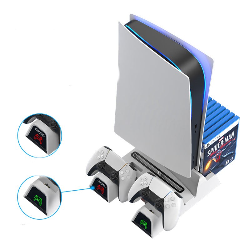 Radiator Bracket Game Disc Rack Handle Charging Base With Indicator Light