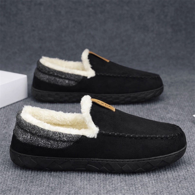 New Mens Slip-on Snow Boots With Fleece Lining For Extra Warmth In Winter
