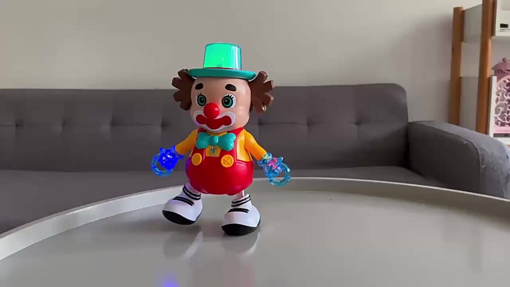 Dancing Clown Toy Doll with Light & Music, Swinging Fidget Toy for Kids Boys & Girls, Funny Weird Halloween Decoration — imag