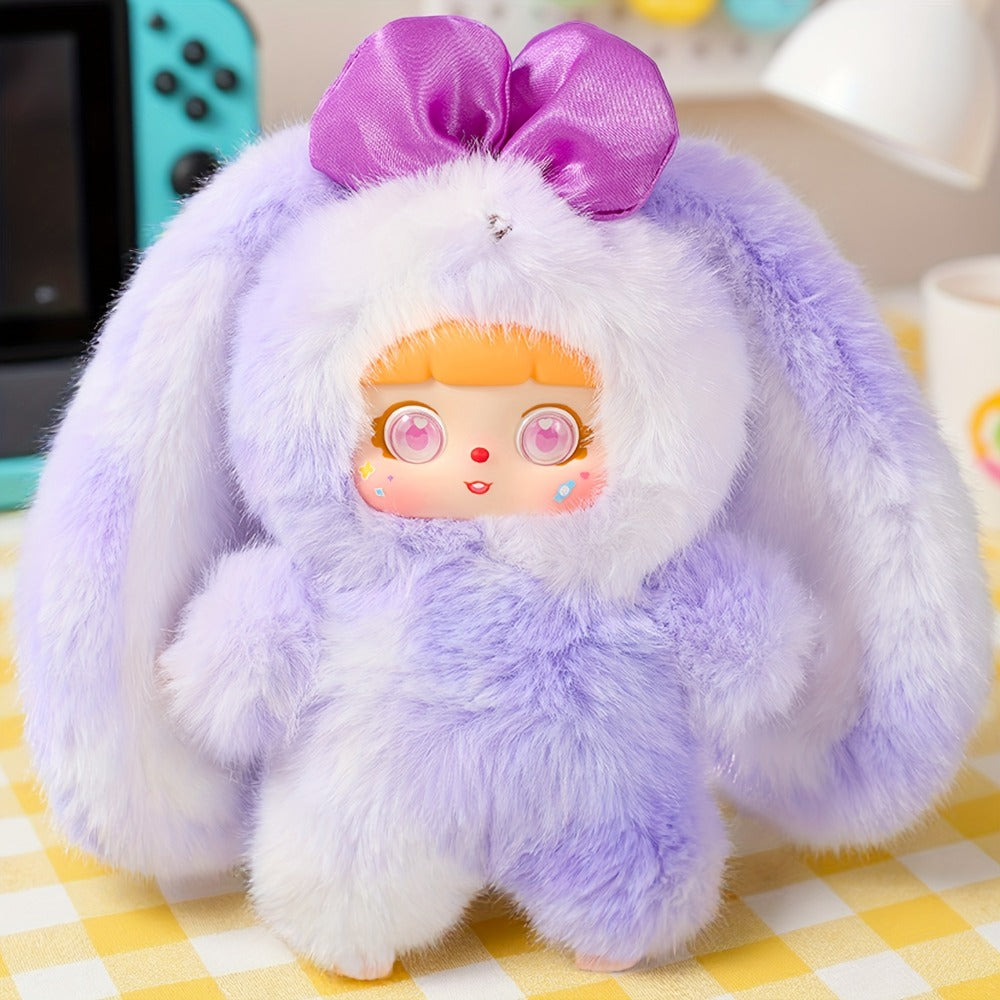 Plush Toy Kawaii Rabbit with Detachable Face Panel and Assorted Character Styling for Display — image 7