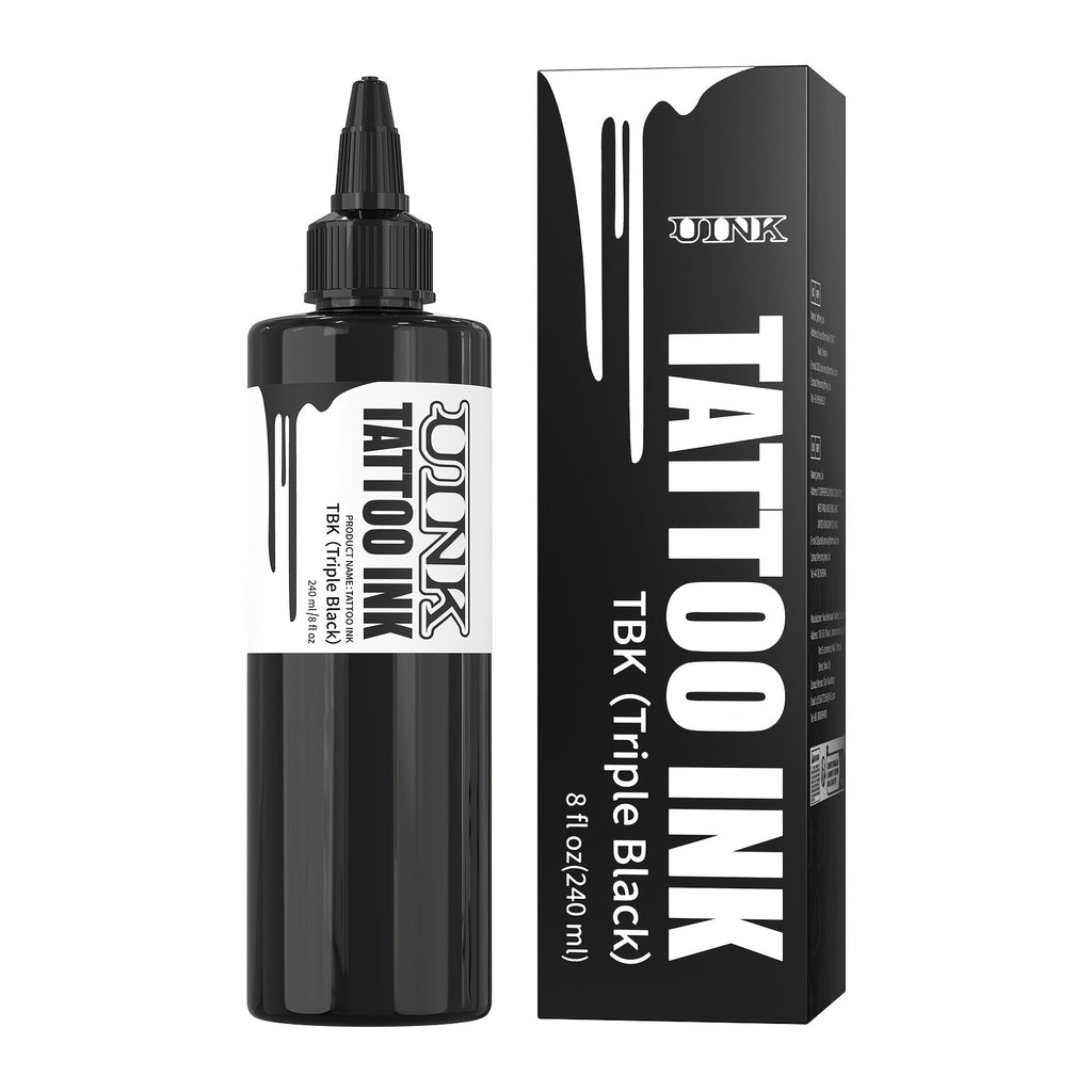 Tattoo Ink UINK 8.12oz 240ml Black, White or White Plus Triple Black Bottle Options with Item-Specific Color, Capacity and Bo