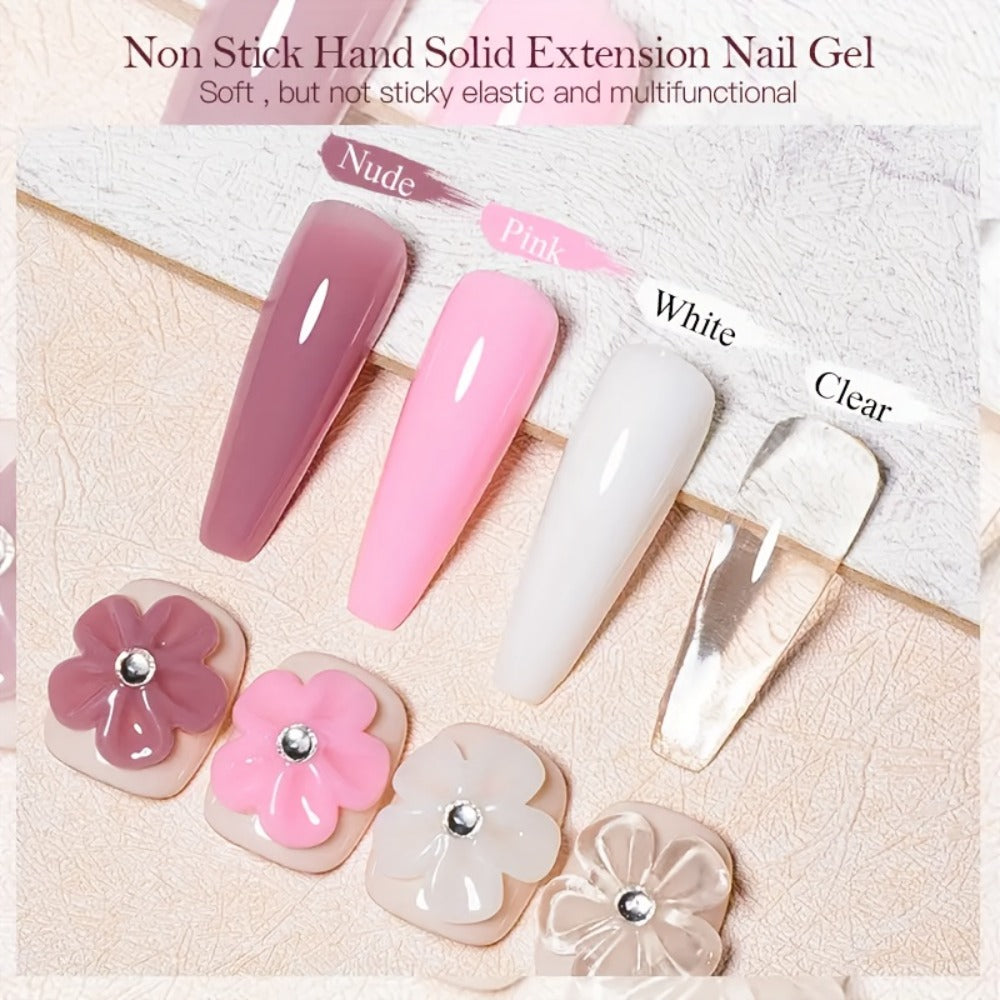 RINO 3D Nail Sculpture Kit 5pcs – Solid Builder Gel with Rhinestone Gel Molding Gel Flower Molds & Sculpting Brush — image 11