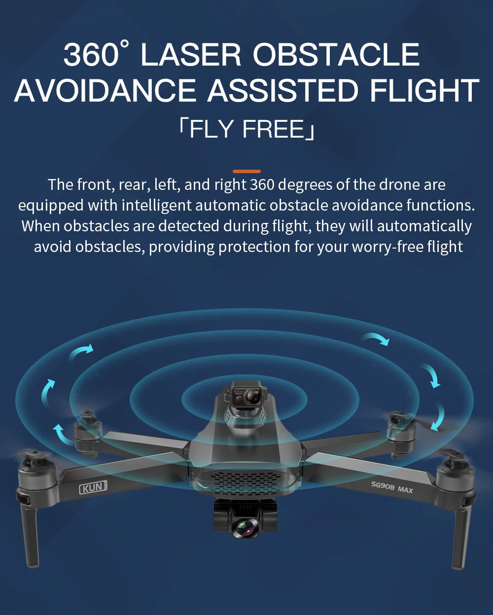 SG908MAX Kun 2 Upgrade Image Transmission Aerial Photography UAV GPS Quadcopter