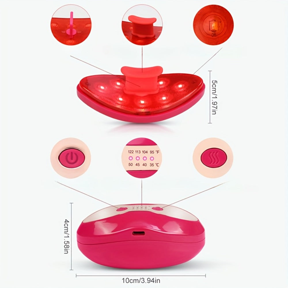 Lip Plumper Device Electric LED Light 2-in-1 Lip & Eye Care USB Rechargeable Portable Lip for Bath Time, Home Spa and Persona