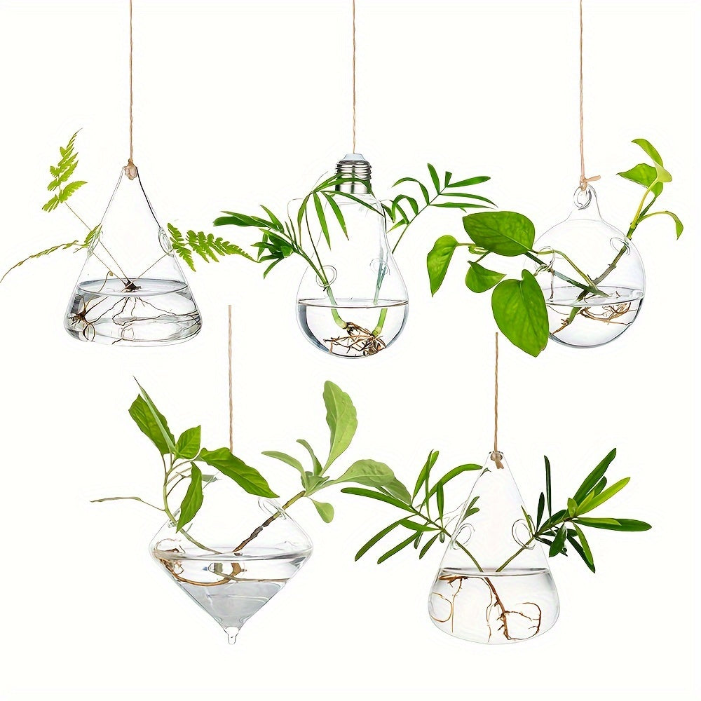 Hanging Planter | Glass Terrarium Hydroponic Air Plant Wall Decor Home — image 1