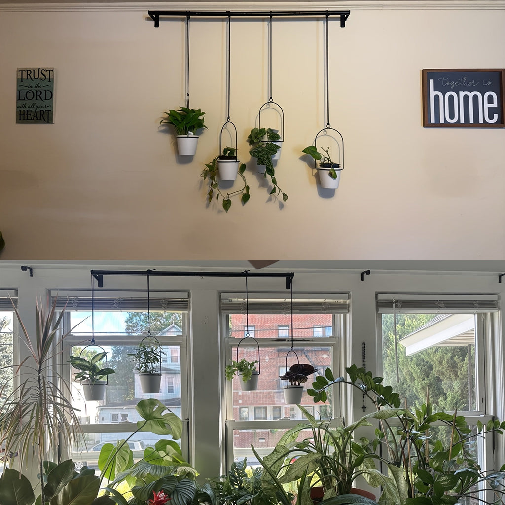Hanging Planter | Adjustable Metal Wall Rack Indoor Herb Window Pot — image 13