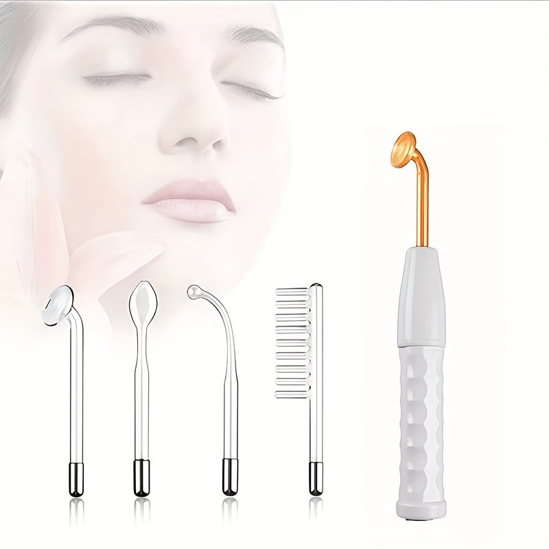High Frequency Facial Massager 4-in-1 Skin Care Stick Portable Home Use Acne Treatment Rejuvenation Beauty for Home or Salon 