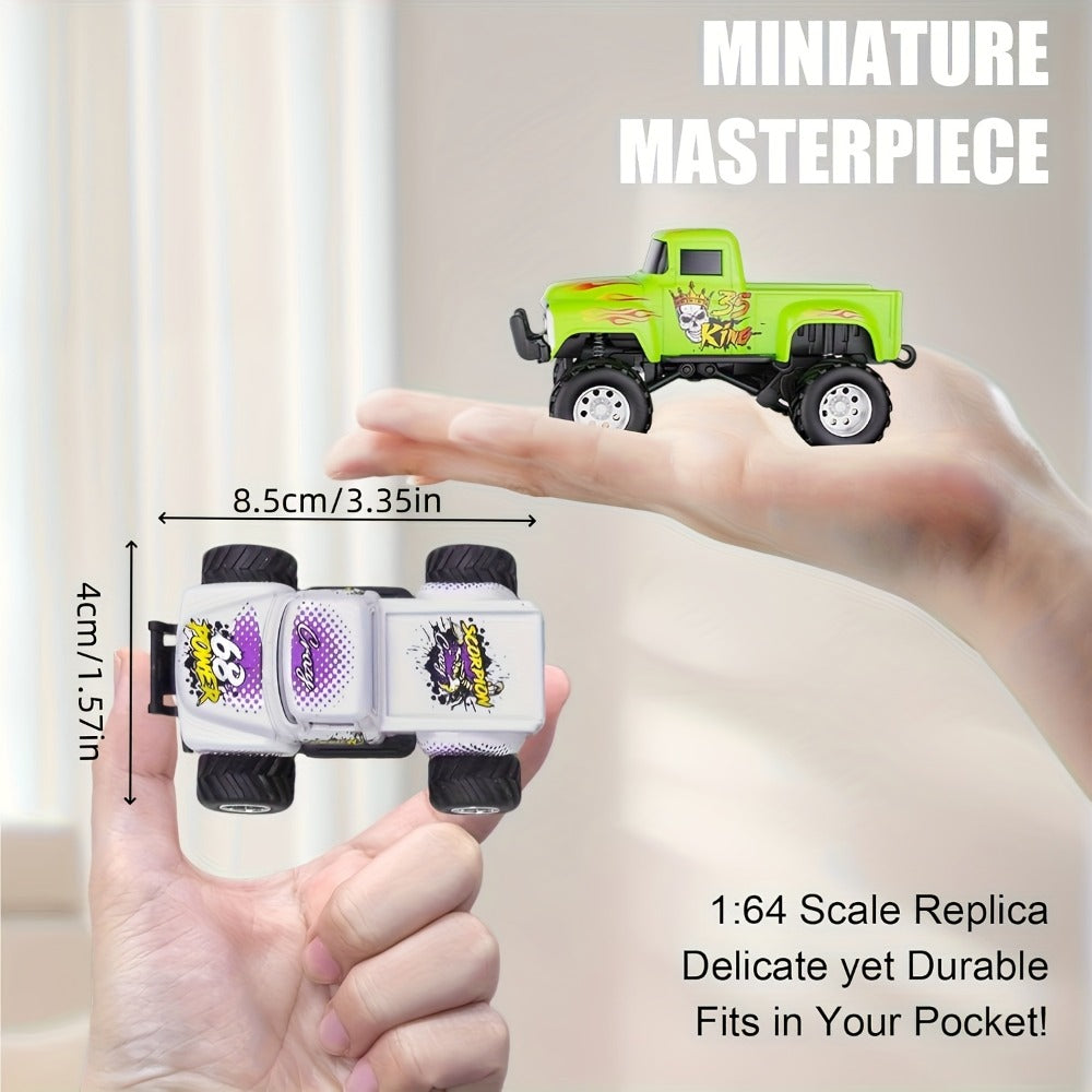 Remote Control Car, 1:64 Die-Cast Monster Truck with 2.4GHz Control, LED Headlights and Five Color Options — image 3